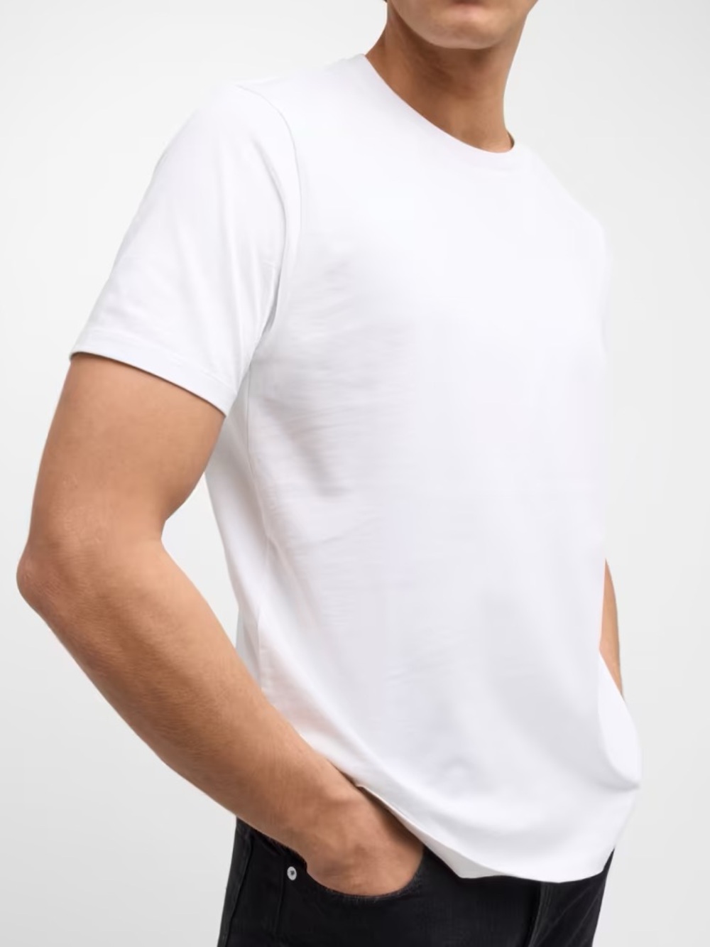 Frame Los Angeles white mid weight t-shirt from Neiman Marcus.